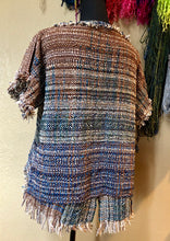 Load image into Gallery viewer, Blue gradient saori top